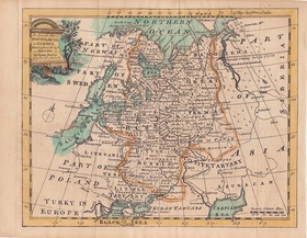 - Точная карта Московии или России в Европе. 1754 - 202.754.xxx-165