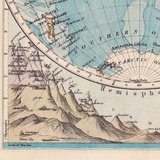 Карта мира с глубинами и высотами. 1906